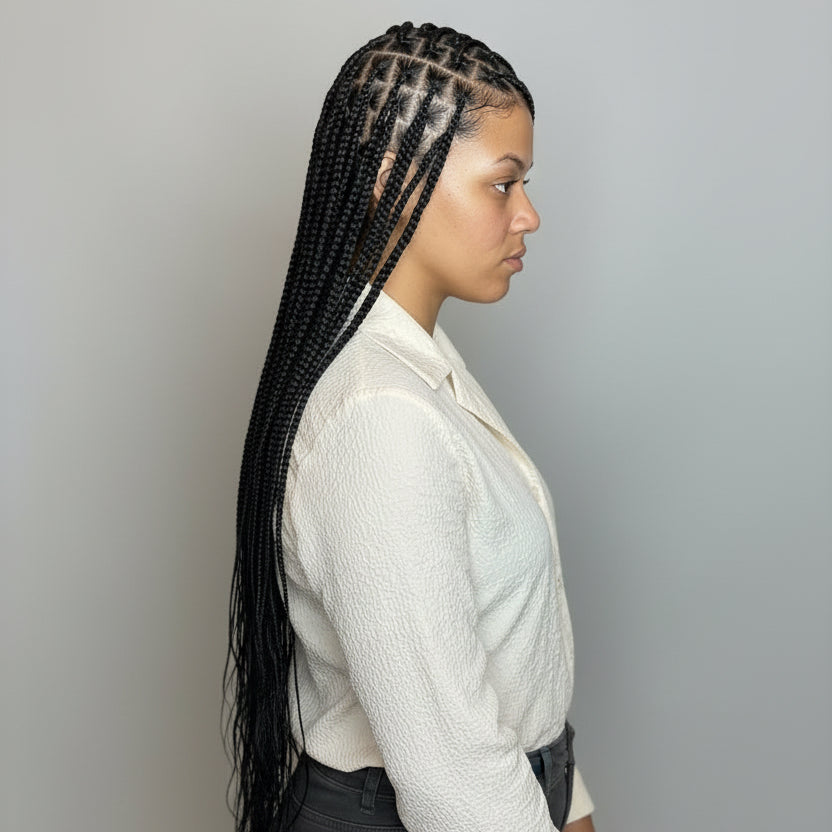 KNOTLESS BRAIDS: MEDIUM | £65